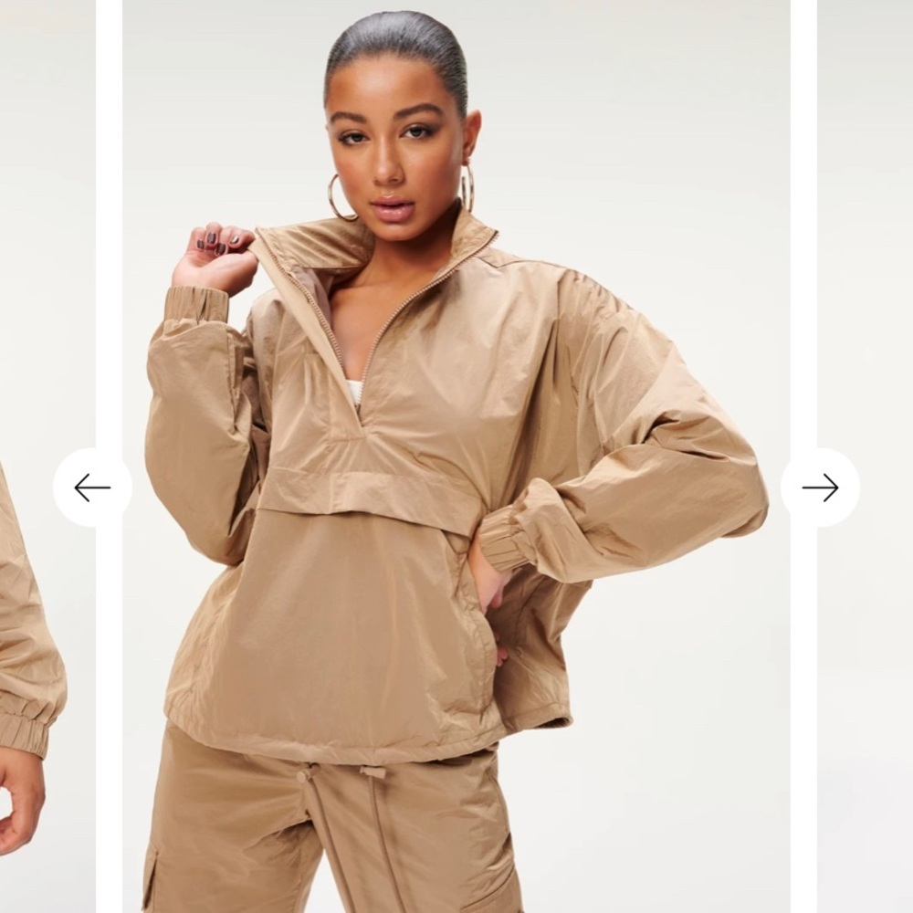 Good American Anorak in size Medium in color Putty001